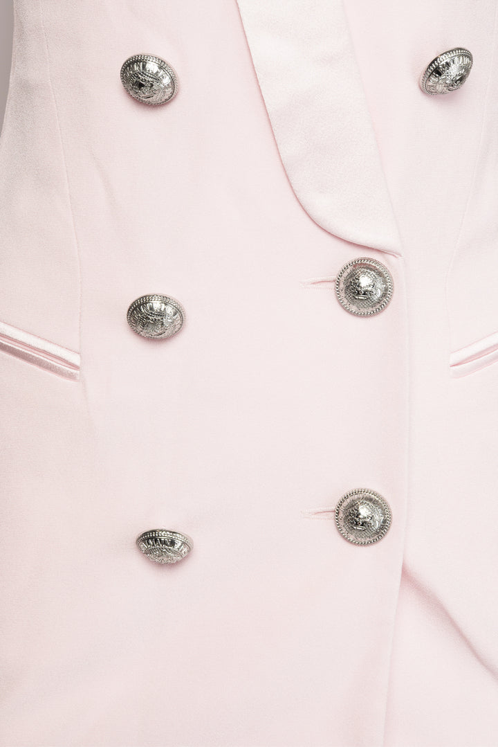 Balmain Size XS Crepe & Satin Mini Jacket Dress