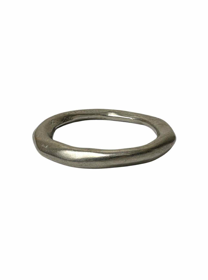 Hammered Silver Bangle Bracelet