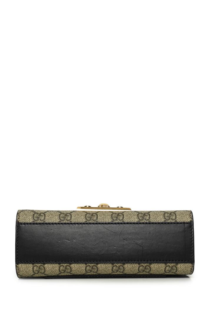Gucci GG Supreme Monogram Calfskin Small Padlock Shoulder Bag