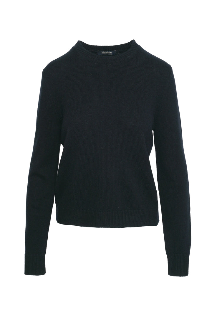 'S Max Mara Size M Contrast Logo Pockets Wool Sweater