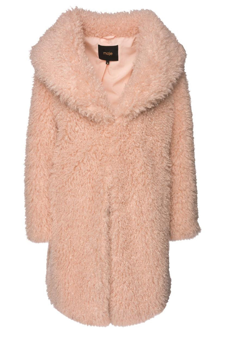 maje Size 40 Faux Fur Coat
