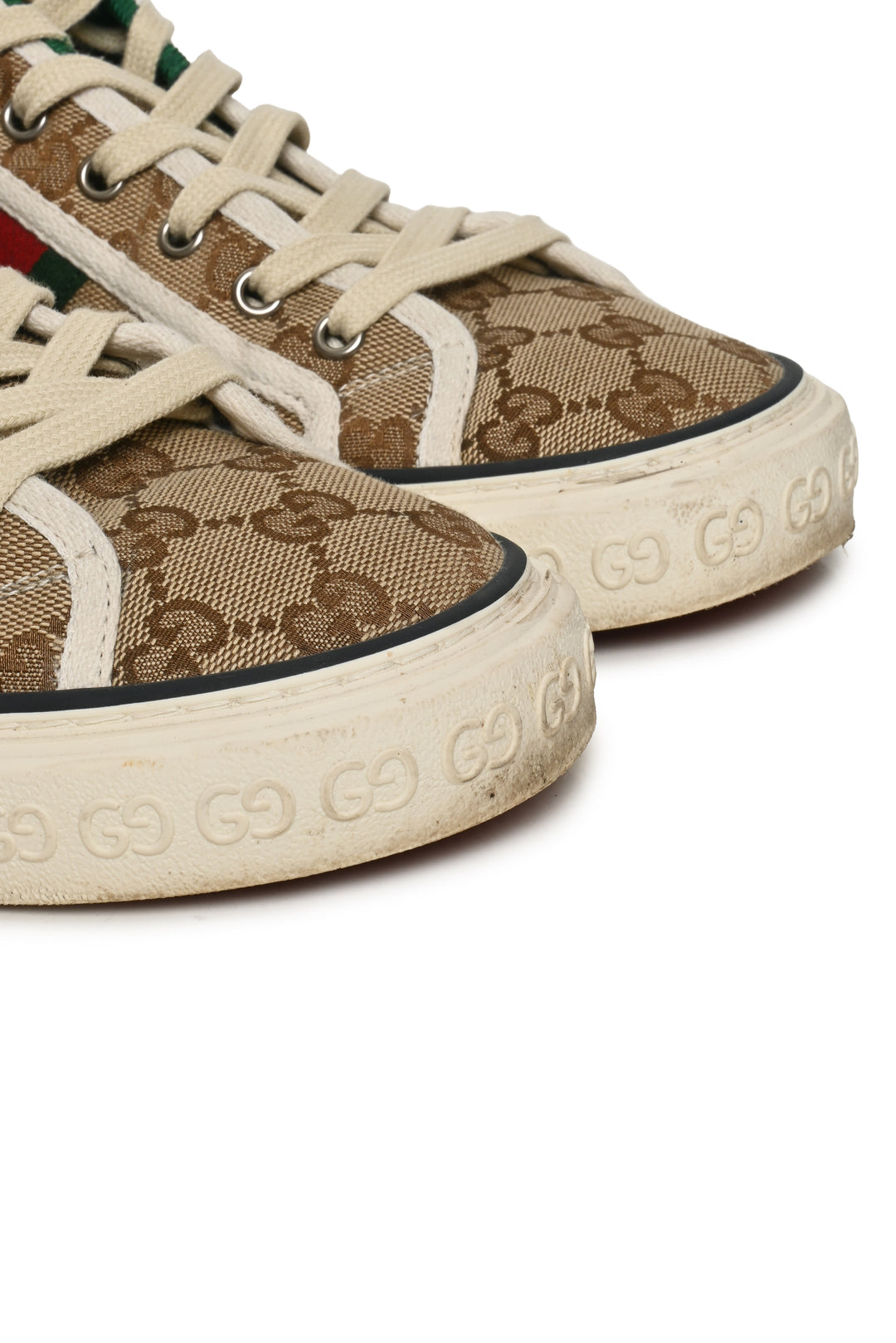 Gucci Size 40 Tennis 1977 High GG Supreme Sneaker