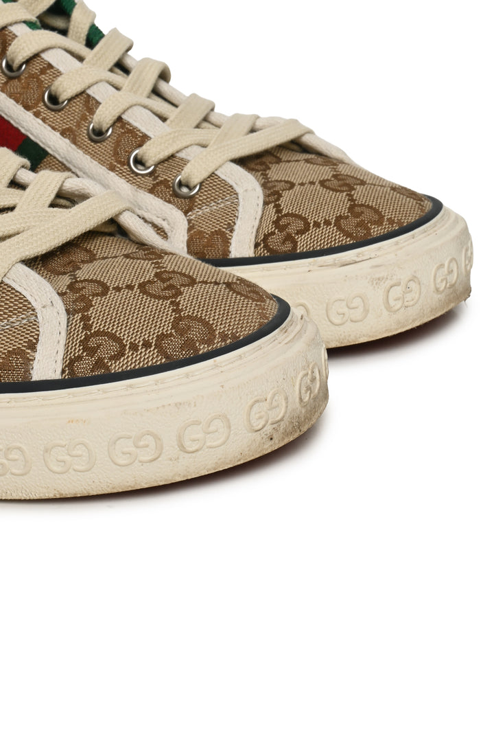 Gucci Size 40 Tennis 1977 High GG Supreme Sneaker