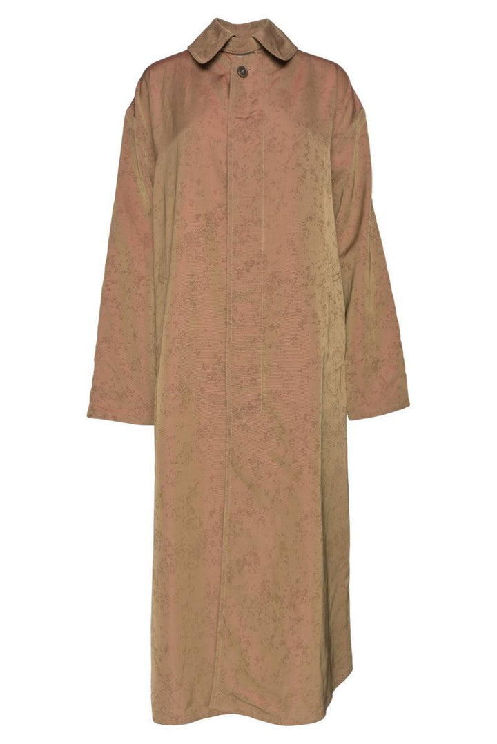 Maison Martin Margiela Size 40 Pigment Print Faille Trench Coat