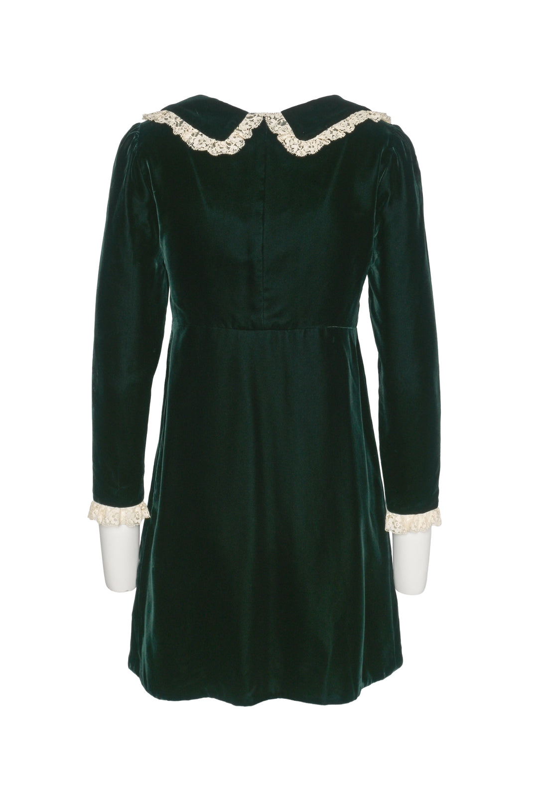 Saint Laurent Size 36 2016 Velvet Lace Trim Mini Dress
