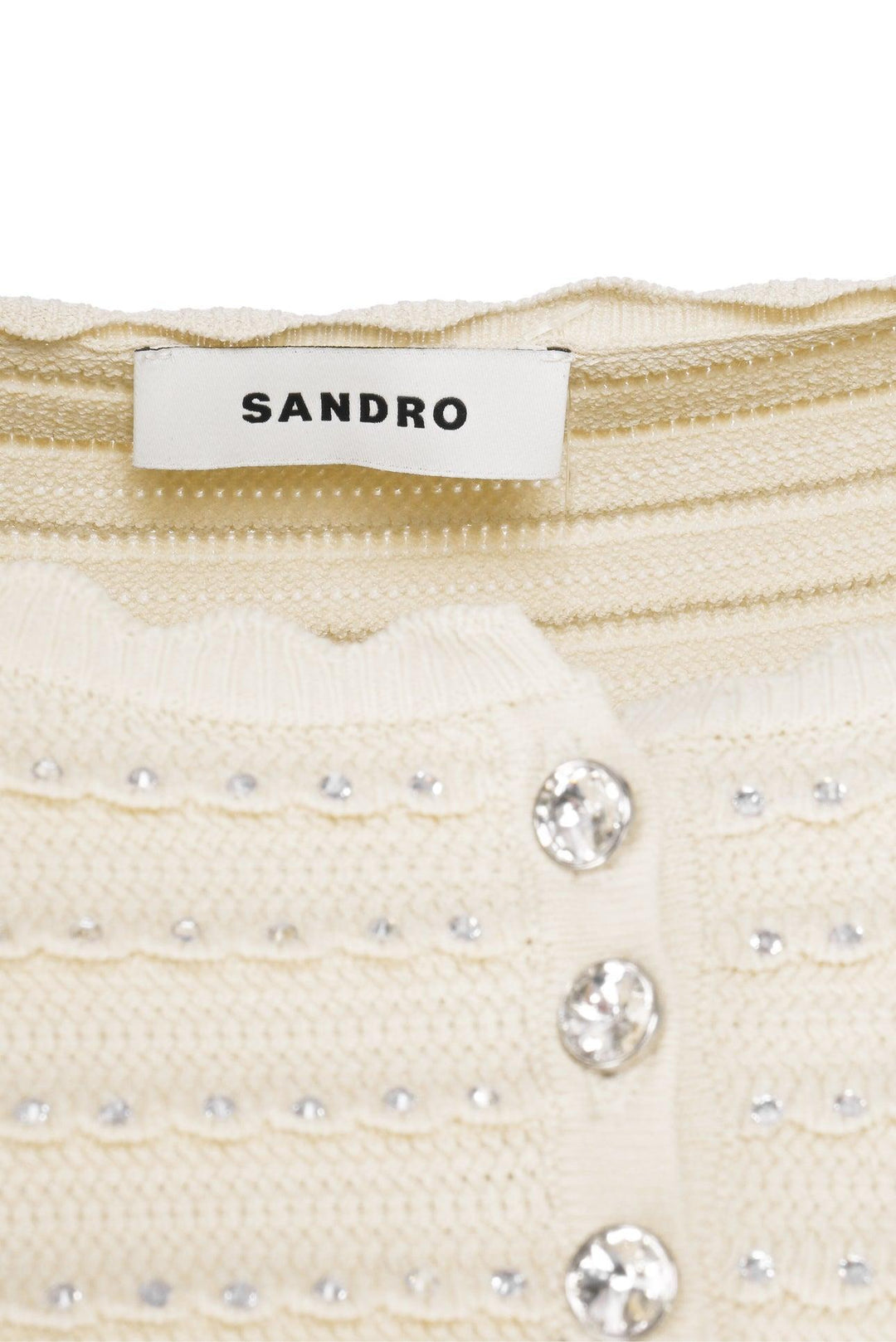 Sandro Size 3 Rhinestone Embellished Cardigan