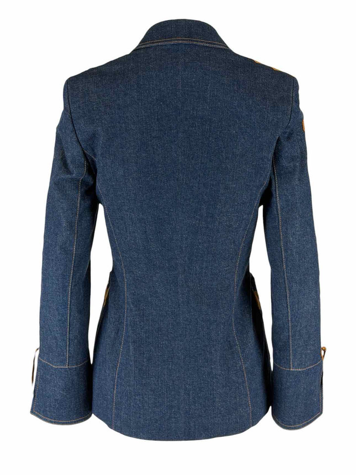 Escada Size 34 Embellished Denim Jacket