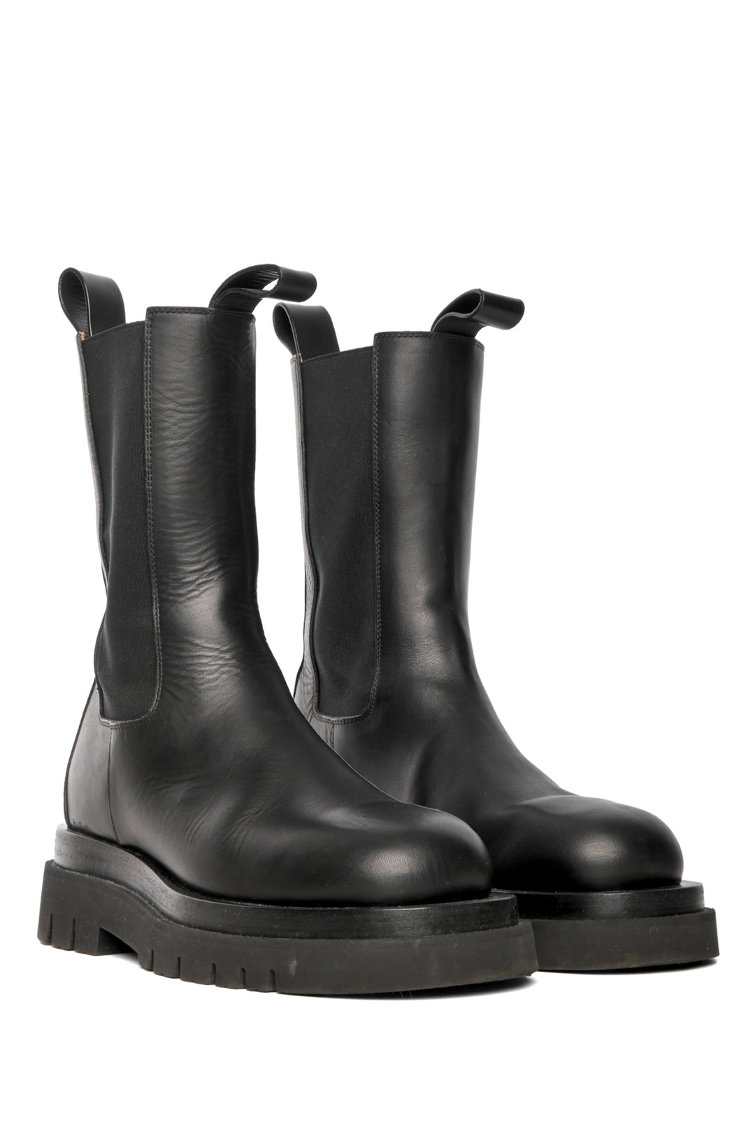 Bottega Veneta Size 37 Lug Leather Chelsea Boots