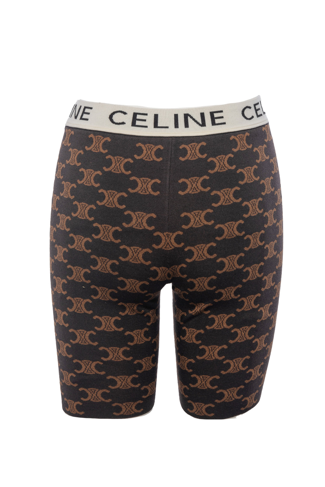 Celine Size S Logo Knit Biker Shorts