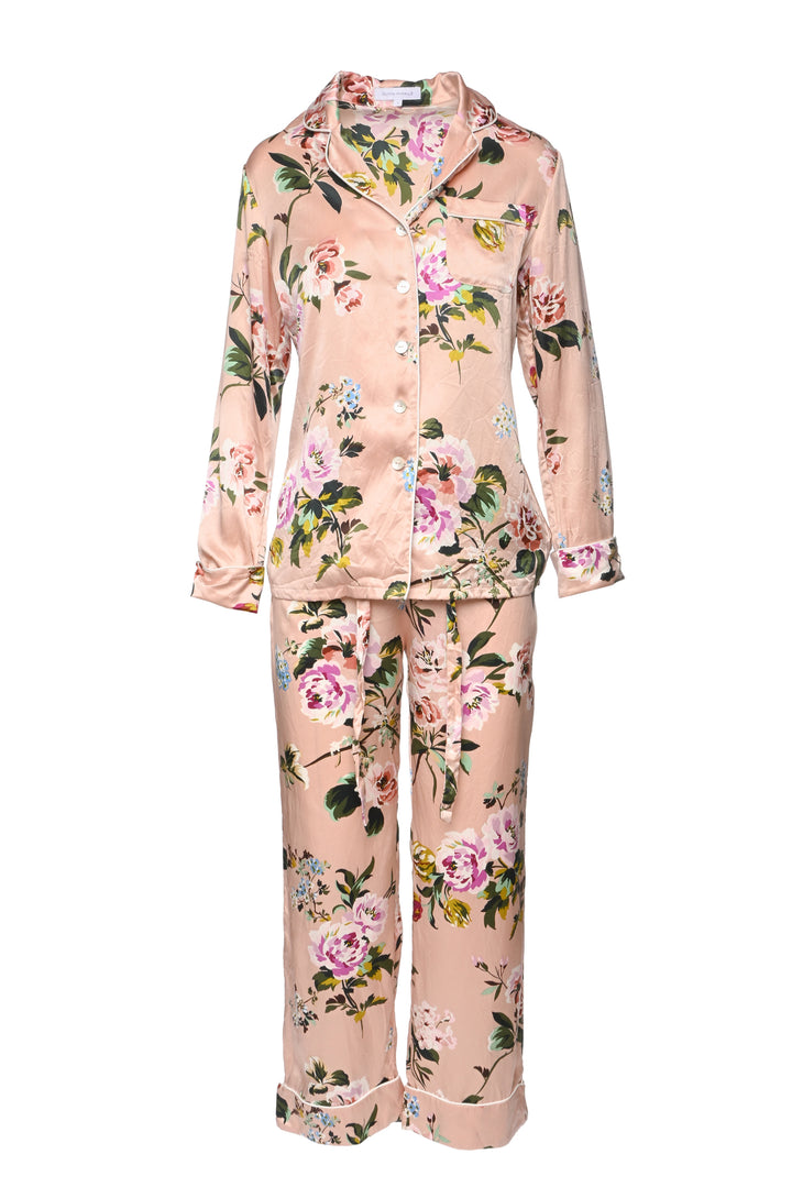 Olivia Von Halle Size 1 Silk FLoral Pajamas