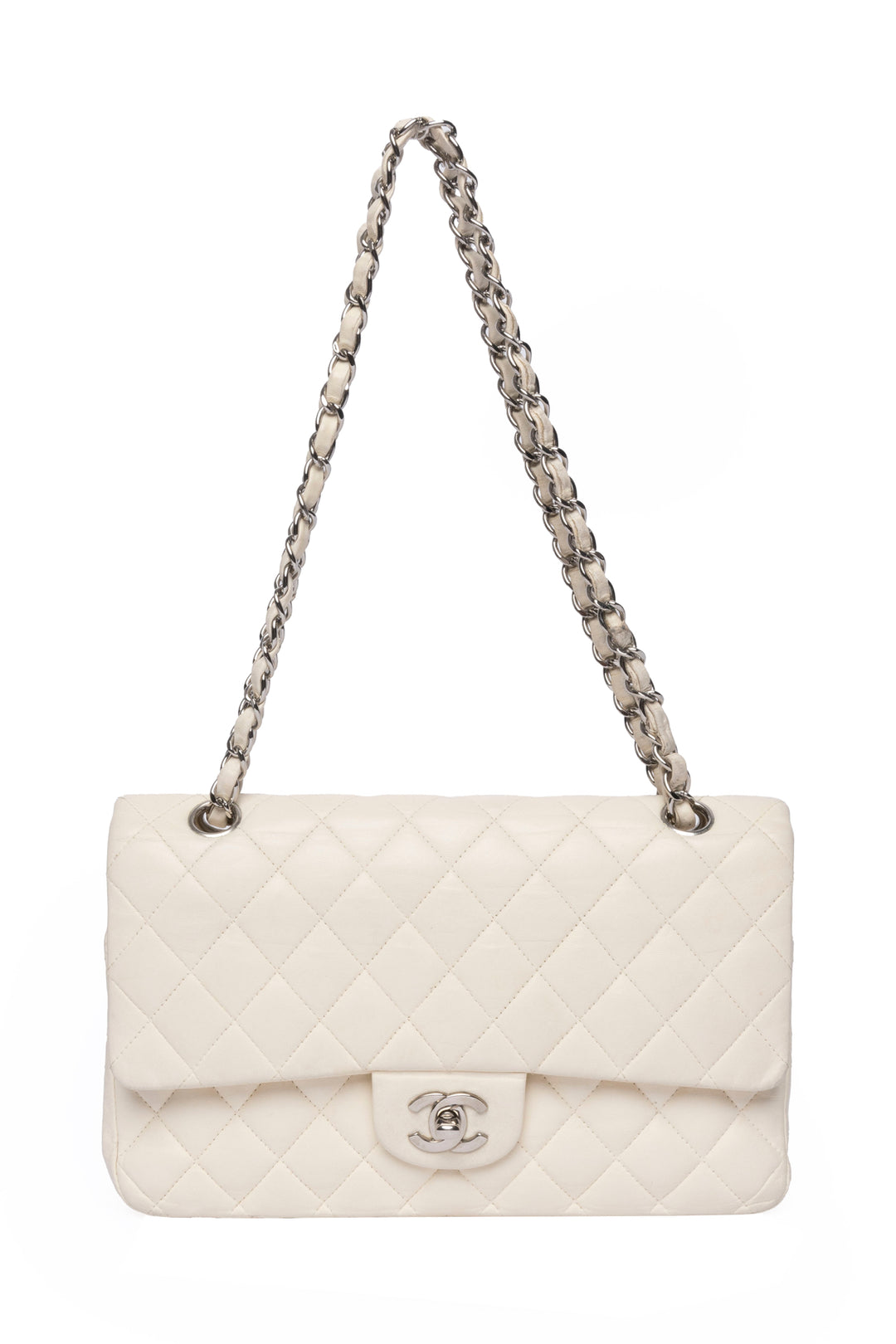 Chanel 2005-2006 Quilted Leather Medium Double Flap Shoulder Bag