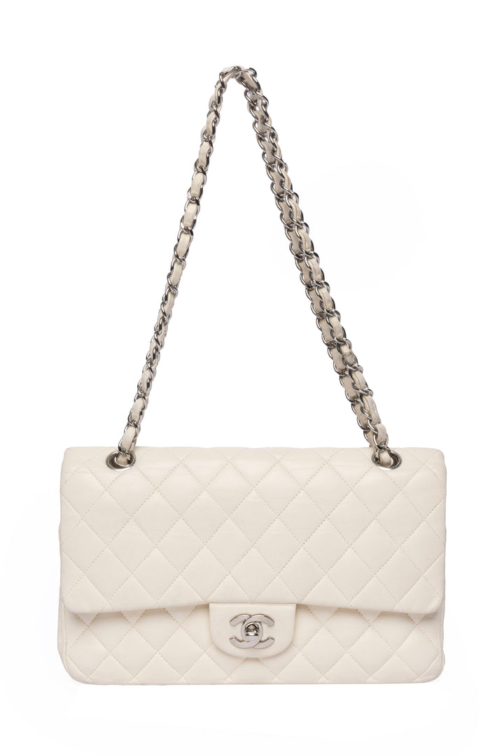 Chanel 2005-2006 Quilted Leather Medium Double Flap Shoulder Bag