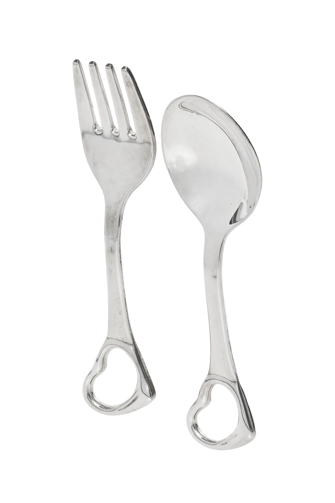 Tiffany & Co Open Heart Fork and Spoon Baby Set