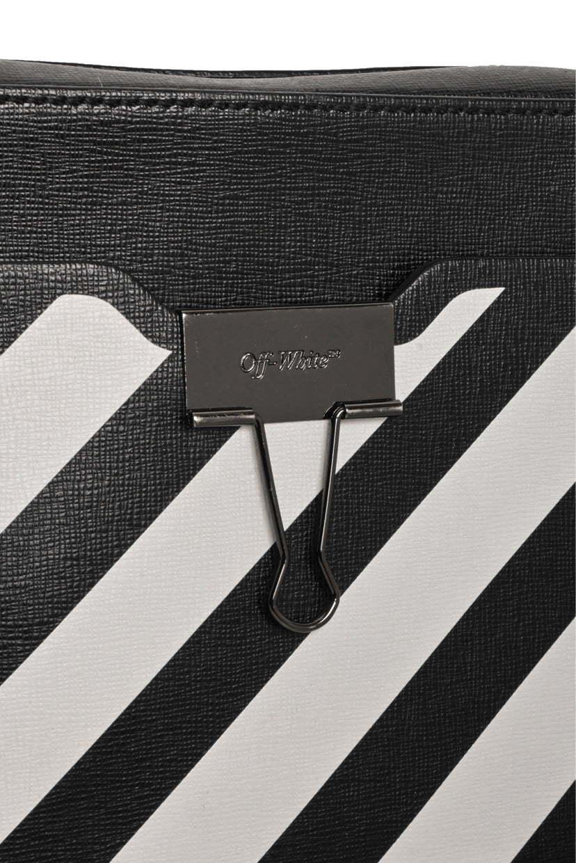Off White Diagonal Binder Clip Crossbody