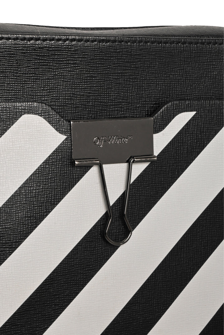 Off White Diagonal Binder Clip Crossbody