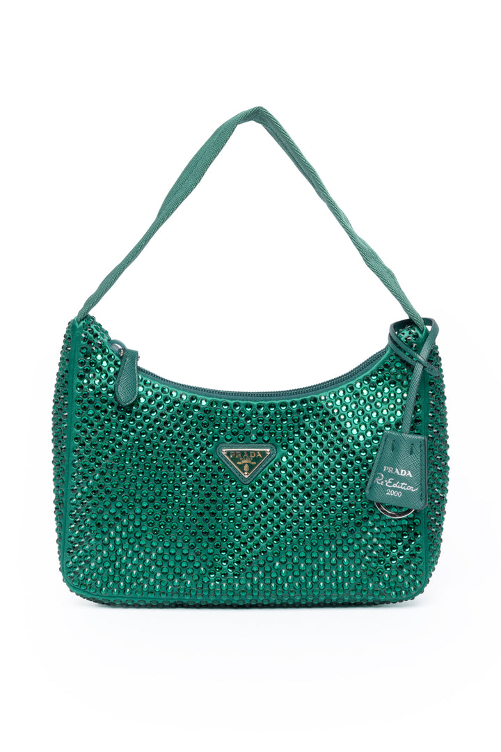 Prada Re-Edition 2000 Crystal Mango Shoulder Bag