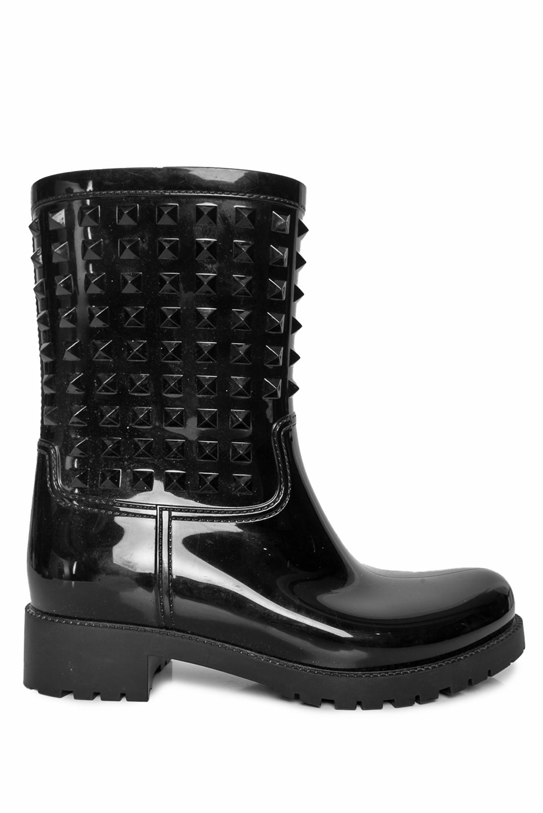 Valentino Size 41 Rockstud Rubber Rain Boots