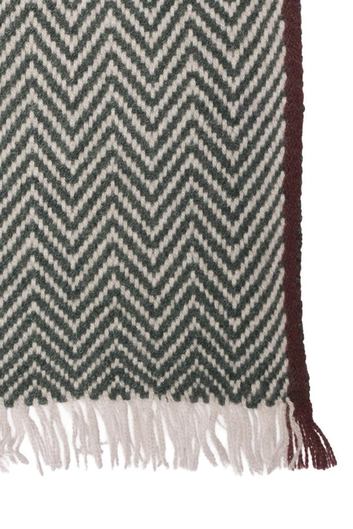 Loro Piana Herringbone Cashmere Fringed Scarf