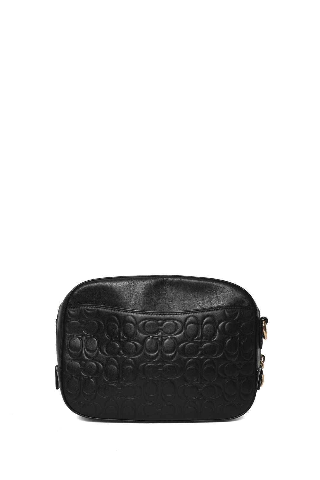 Coach Signature Embossed Leather Camera Bag Crossbody