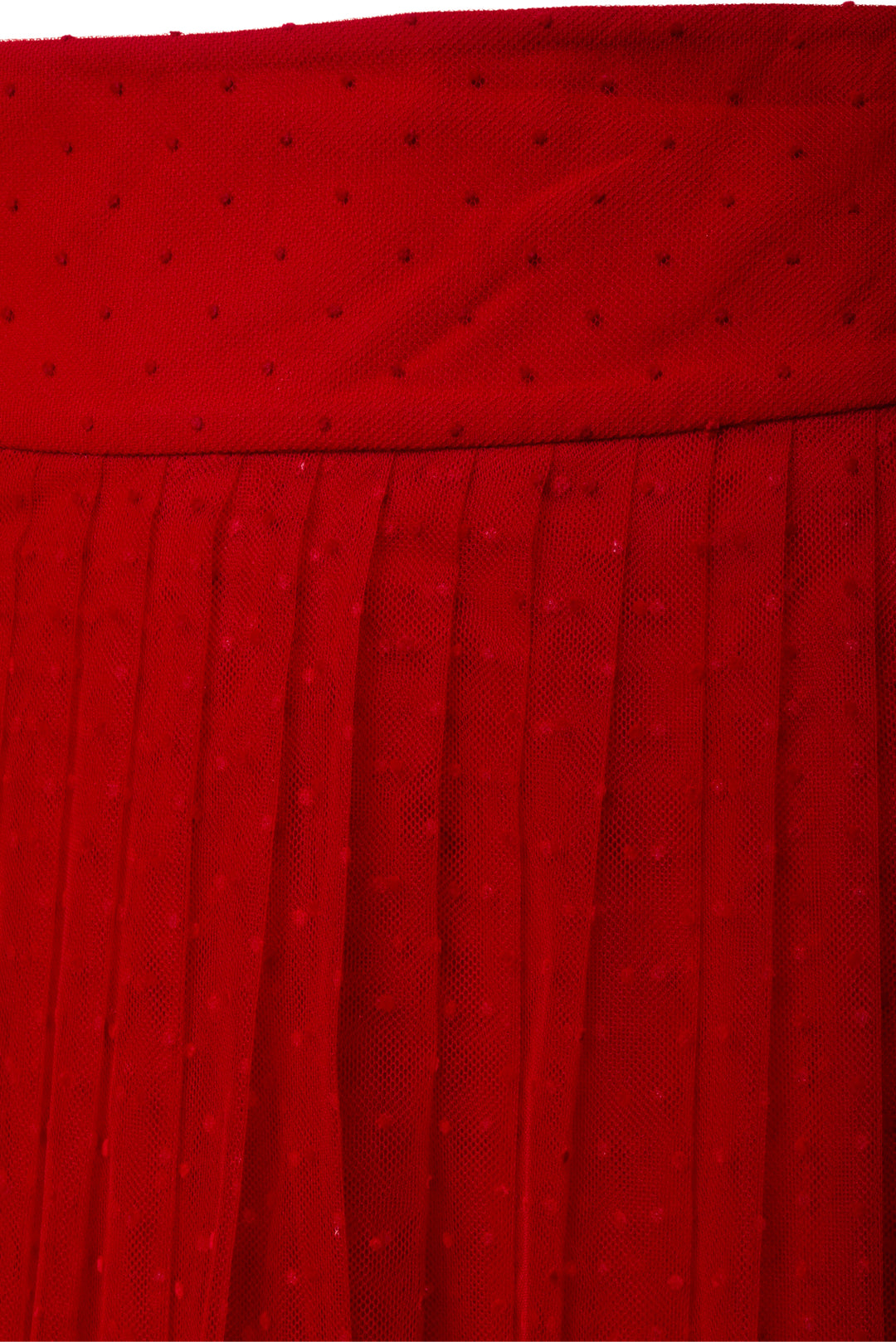 Christian Dior Size 4 Polka-Dot Tulle Mid-Length Pleated Skirt