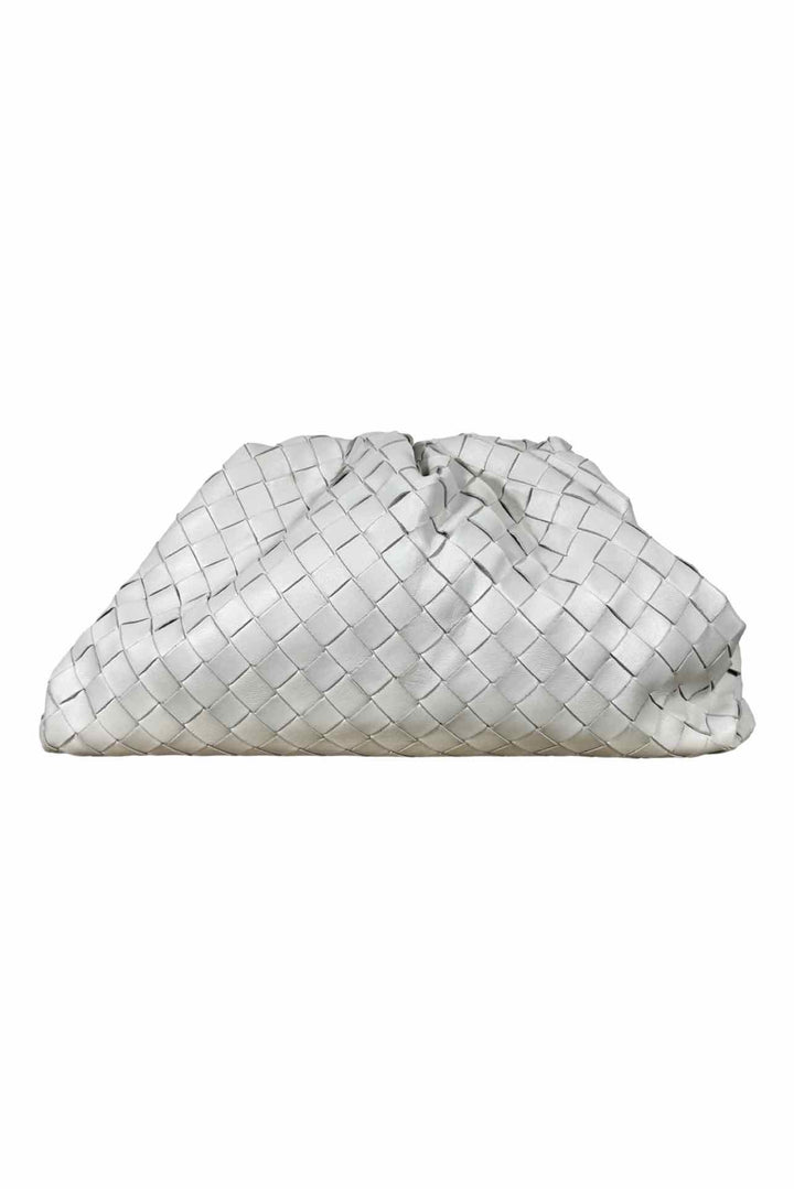 Bottega Veneta Intrecciato Woven Leather Pouch Clutch