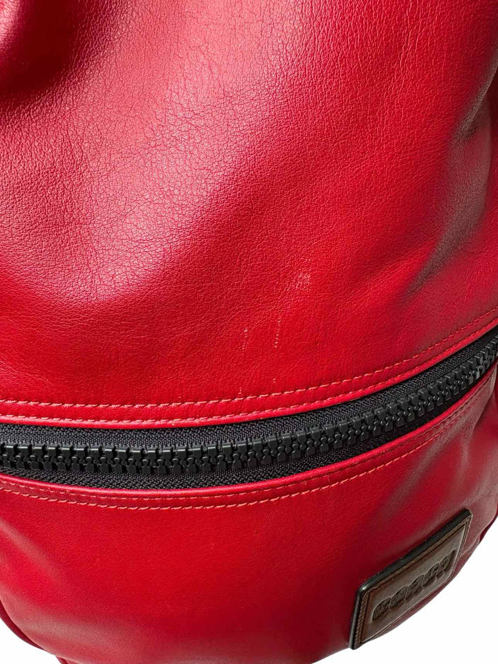 Coach Red LeatherBackPack