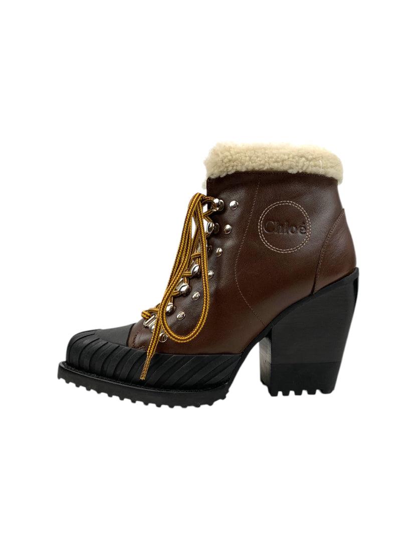 Chloe Size 37 Rylee Shearling Lined Ankle Boots