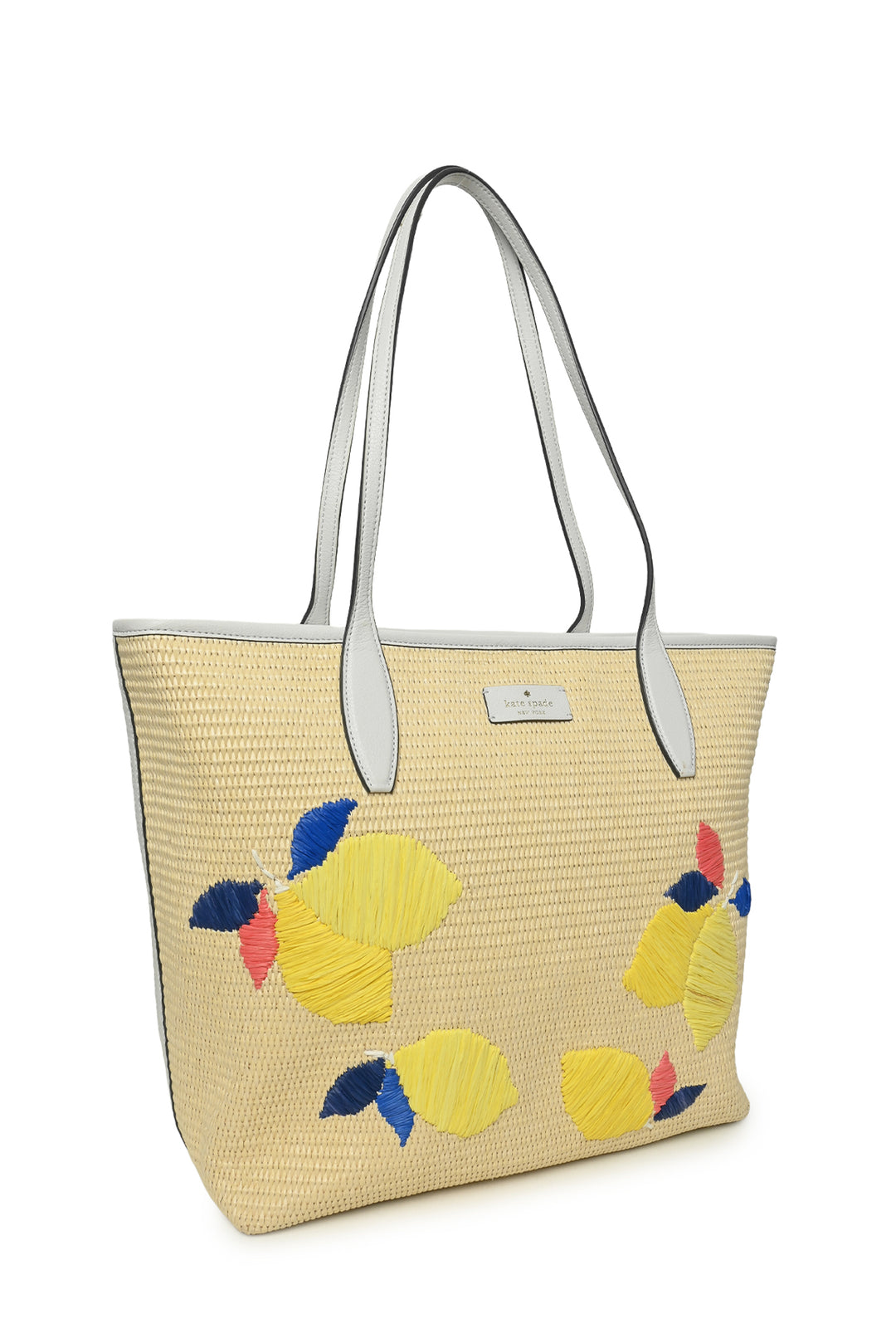 Kate Spade New York Ash Straw Lemon Zest Large Tote