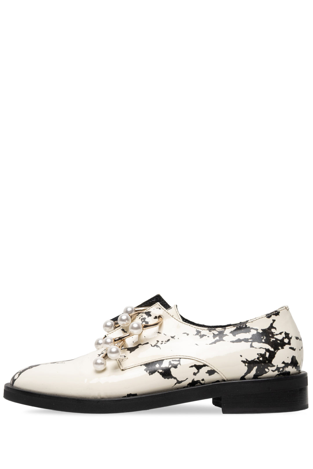Coliac Size 37 Marble Pierced Slip On Oxford Flats