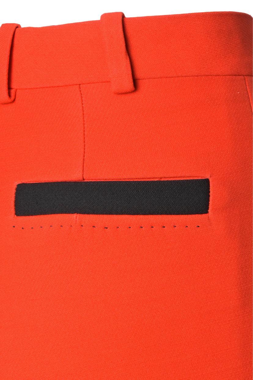 Korsun Size 40 Red Trousers Straight Leg Pants