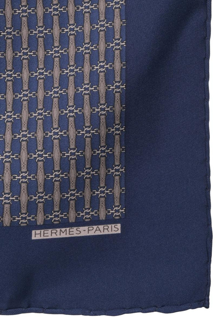 Hermes Silk Twill Strap & Ring Print Pocket Scarf