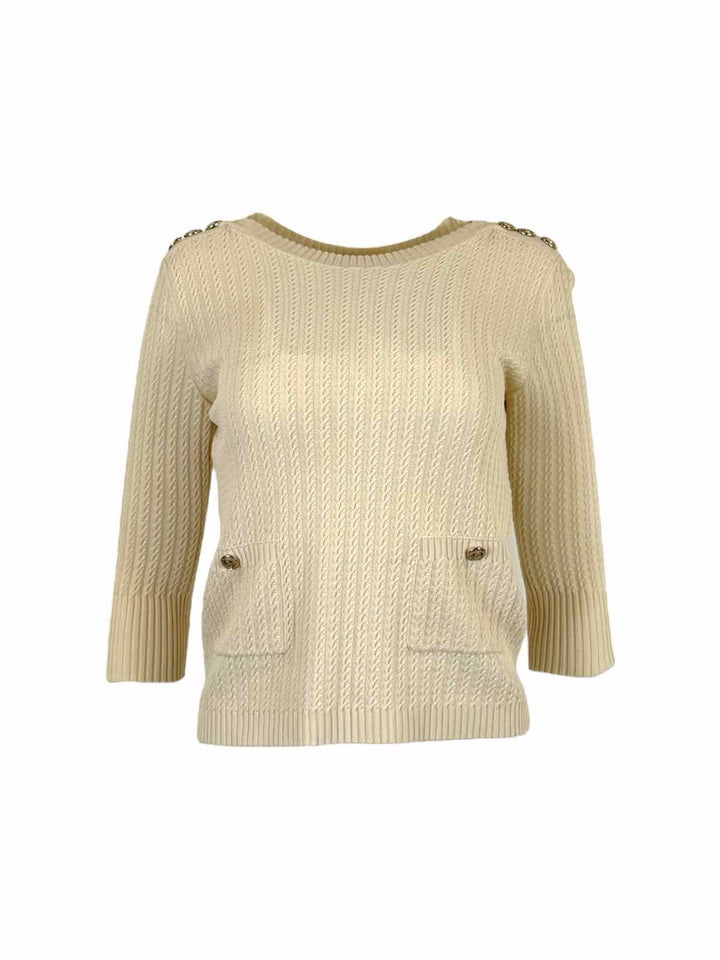 Chanel Size 34 Cotton-Blend Knit Sweater