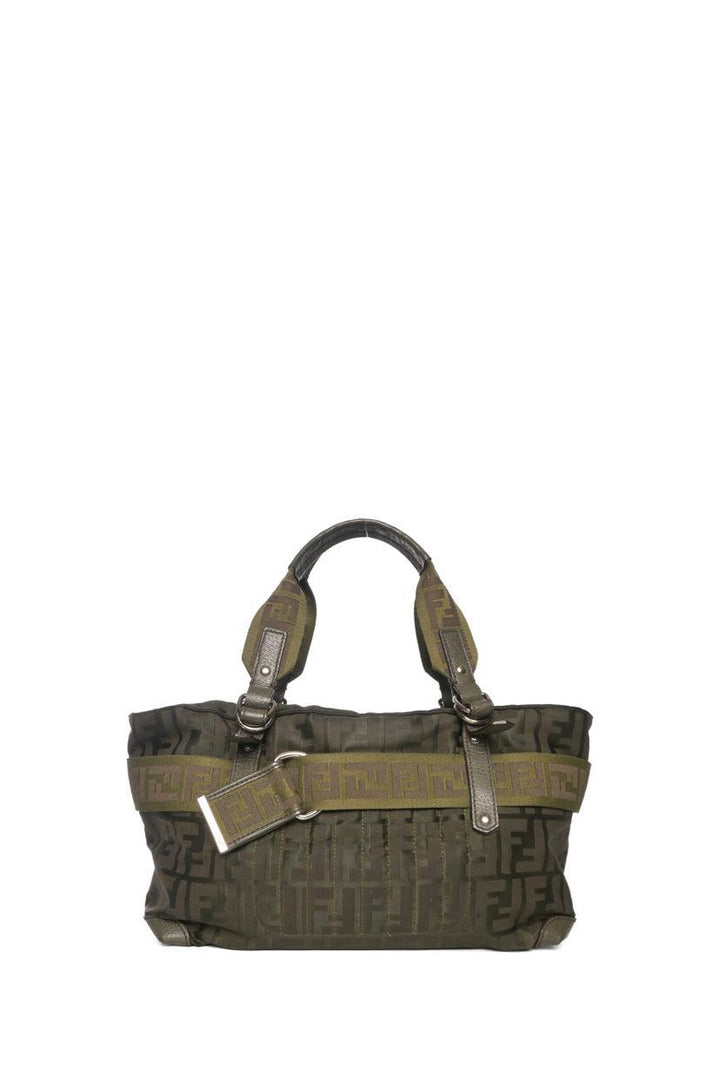 Fendi Zucca Nylon Zip Code Tote