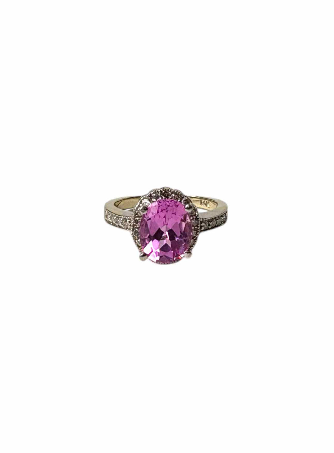 Size 8 Pink Synthetic Sapphire  Ring