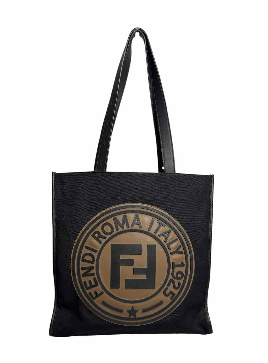 Fendi Circle Logo Canvas Tote