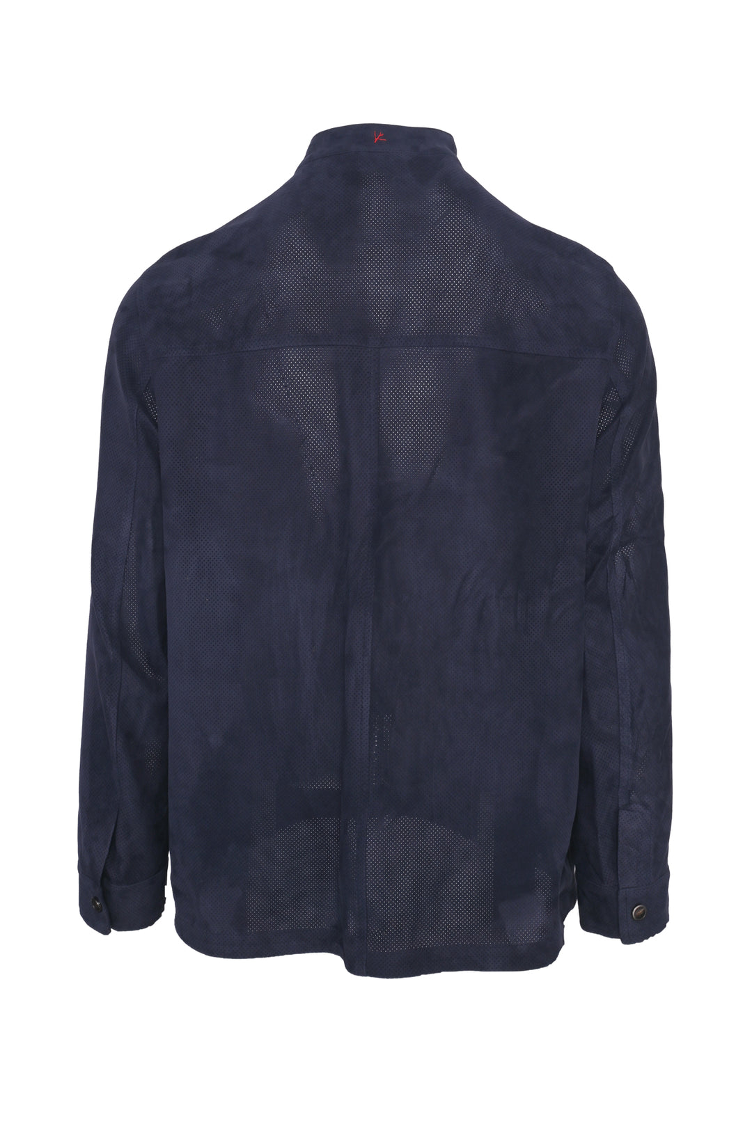 Isaia Size 46 Men's Perforated Lambskin Jacket
