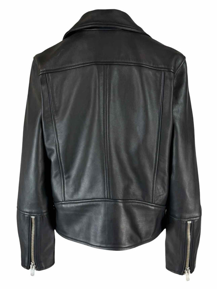 Part Two Size 38 Leather Biker Jacket