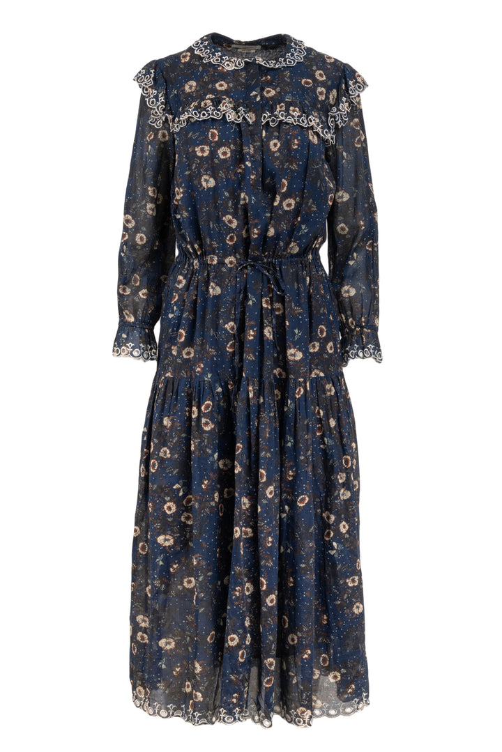 Isabel Marant Etoile Size 36 Eyelet Trim Maxi Dress