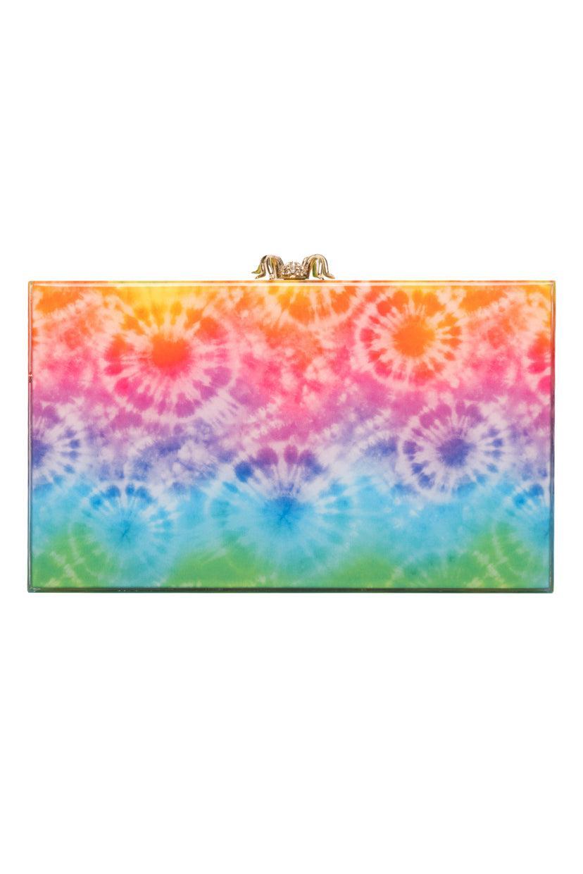 Charlotte Olympia Rainbow Tie-Dye Pandora Clutch