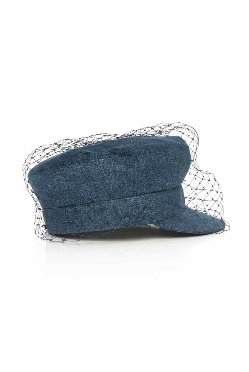 Christian Dior Mesh Leather Newsboy Hat