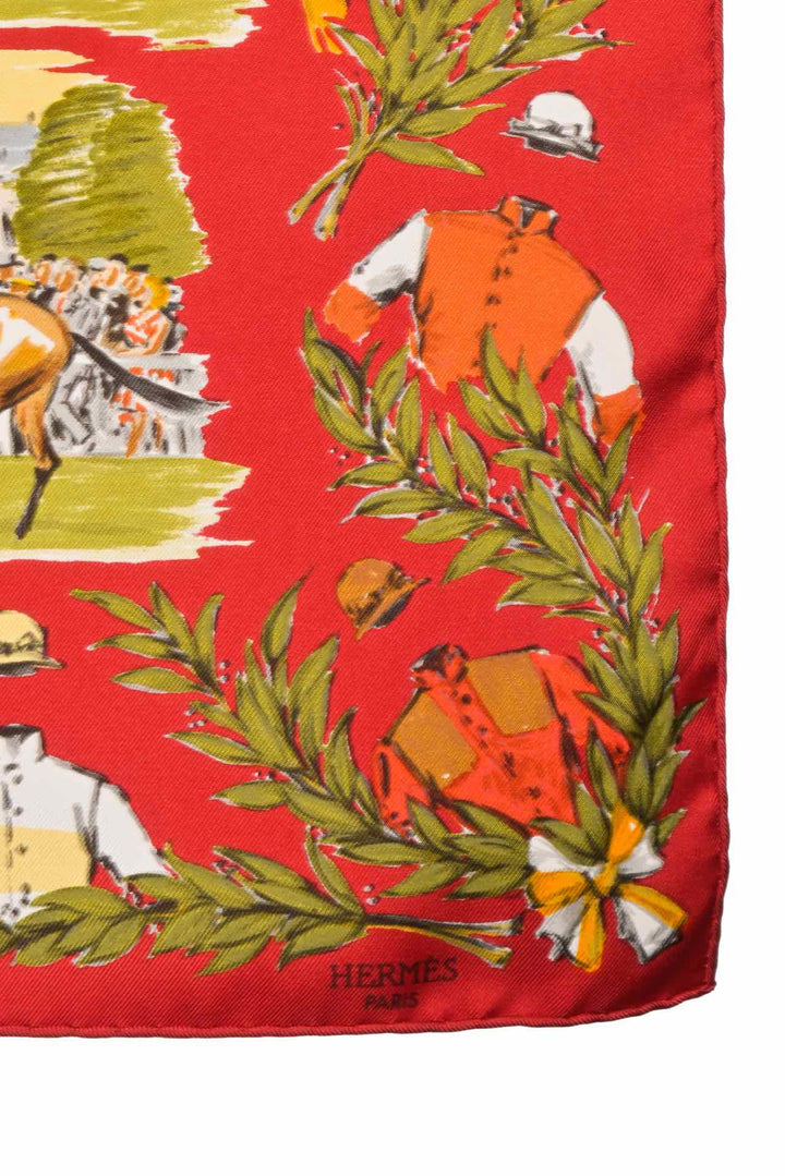 Hermes Gavroche Chantilly by Maurice De Taquoy Pocket Square Scarf