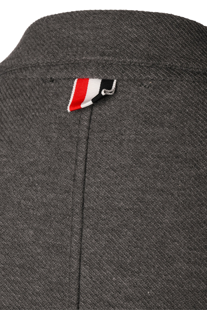 Thom Browne Size 1 4 Bar Heather Cotton Knit Coat