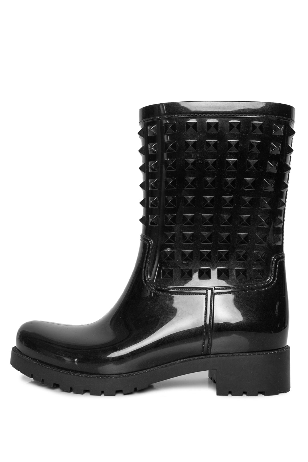 Valentino Size 41 Rockstud Rubber Rain Boots