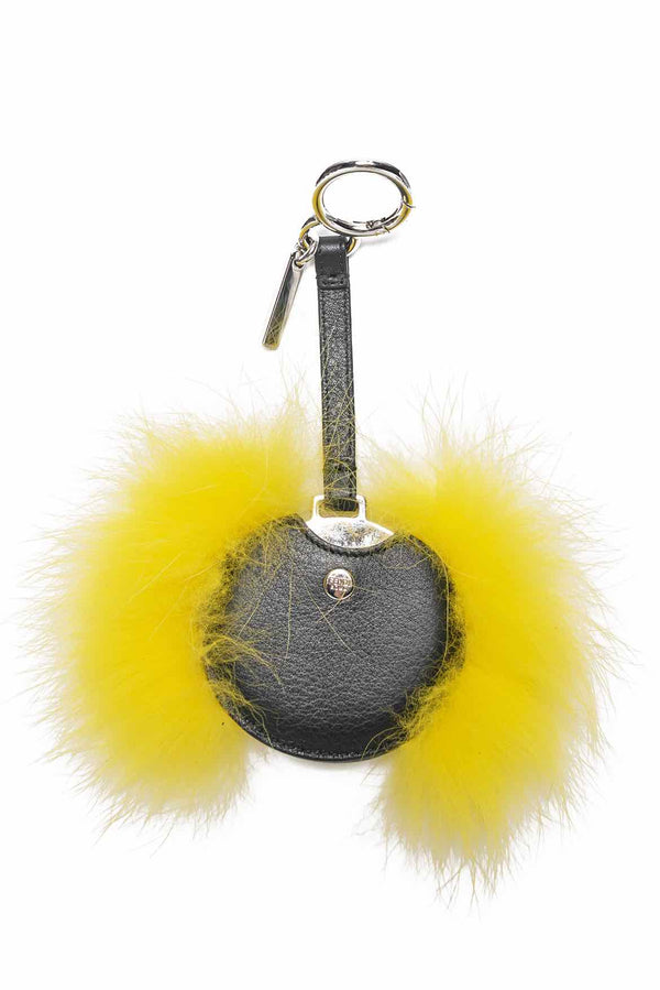 Fendi Size OS Fox Mink Fur Mirror Monster Bag Bug Charm