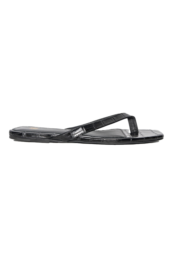 Toteme Size 38 Square Toe Leather Flip-Flops