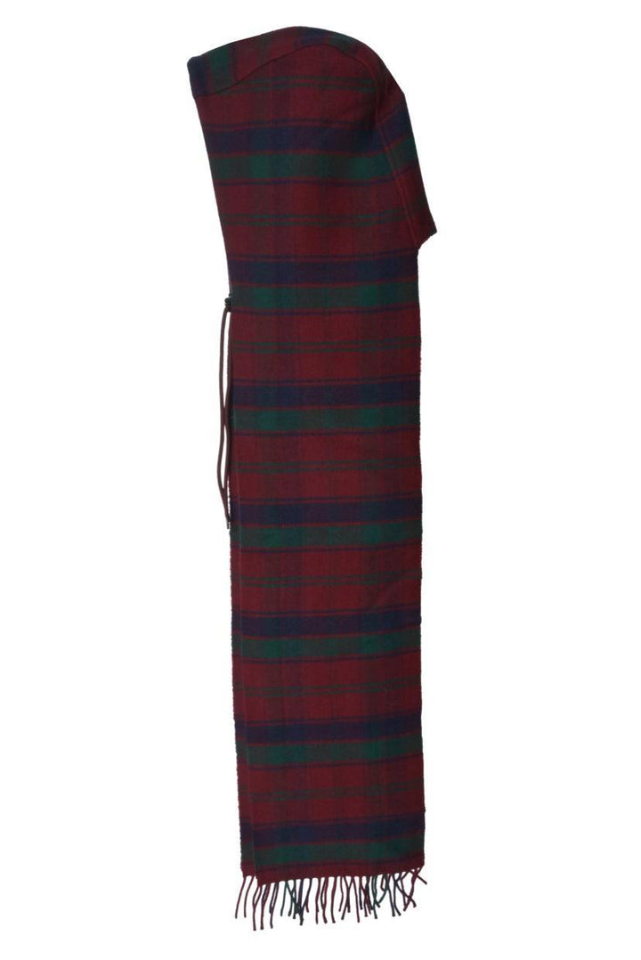 Balenciaga Check Hooded Scarf