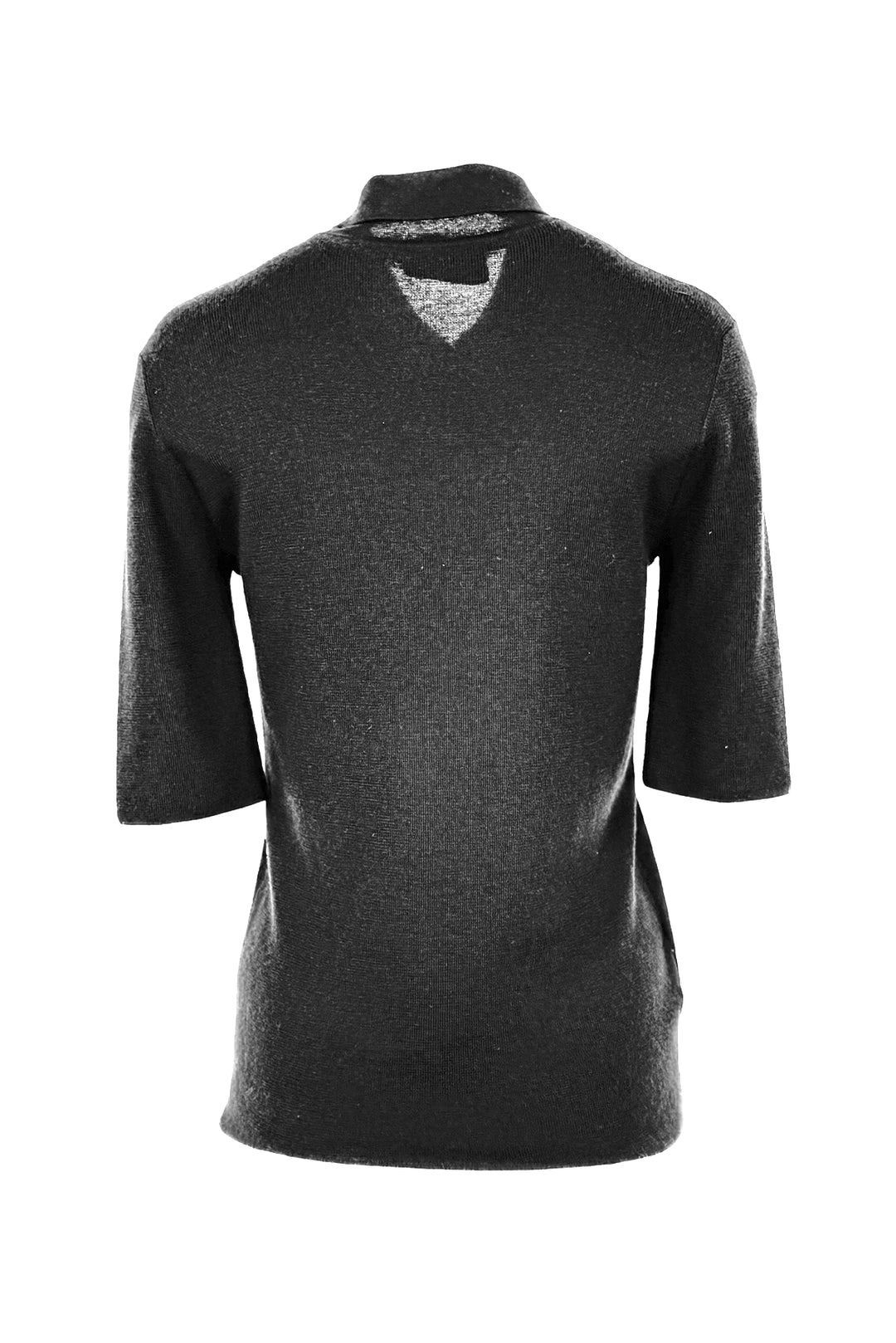 Prada Size 42 2018 Cashmere & Silk Blend Short Sleeve Half Zip Polo Sweater