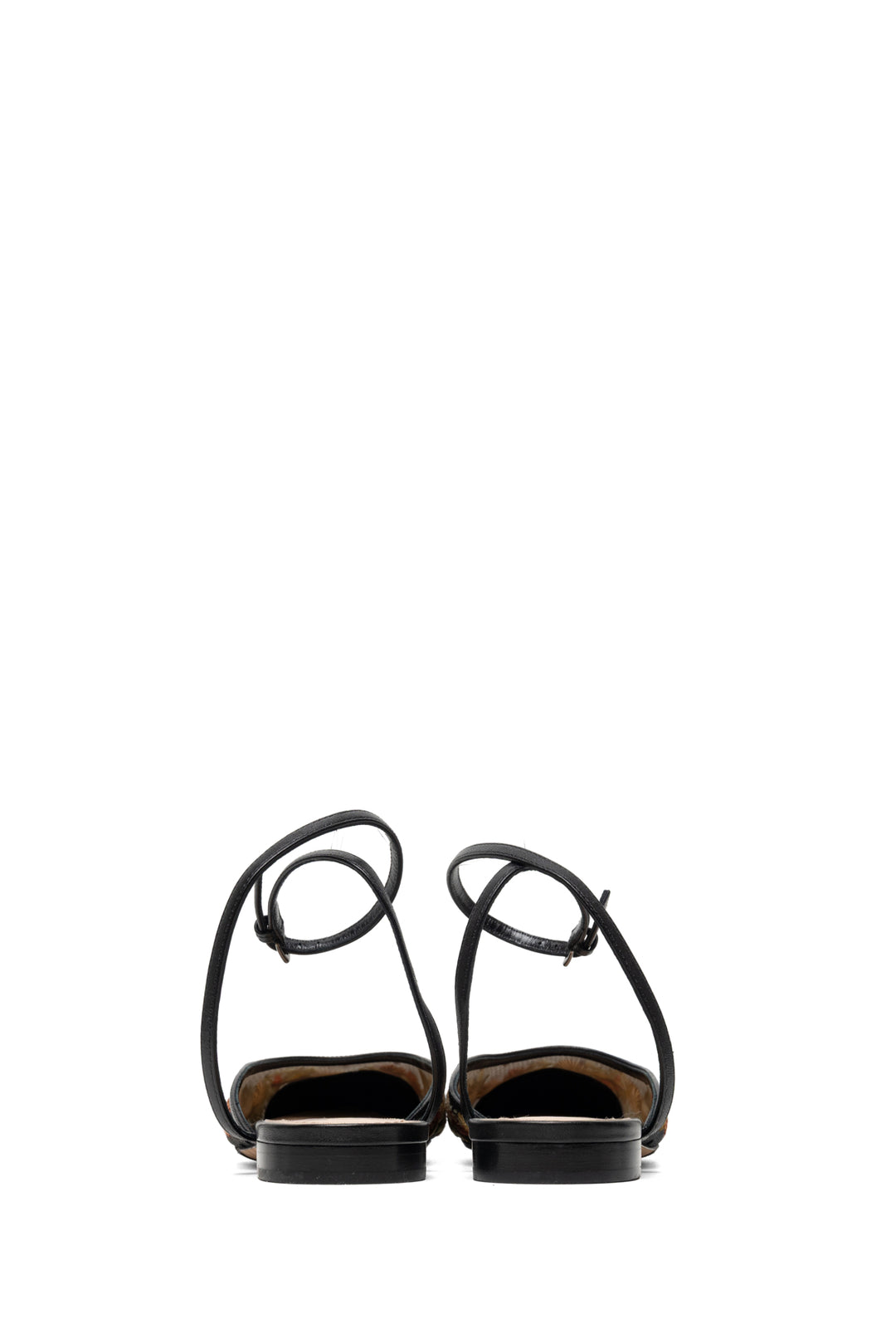 Dior Size 36 Floral Embroidered Mesh & Leather Ankle Strap Flats