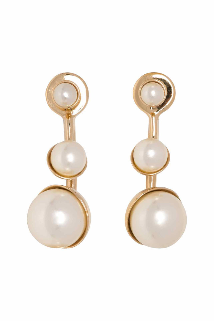 Dior Faux Pearl Trio Earrings