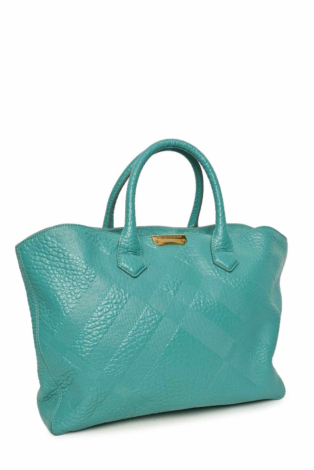 Burberry Embossed Check Leather Dewsbury Tote